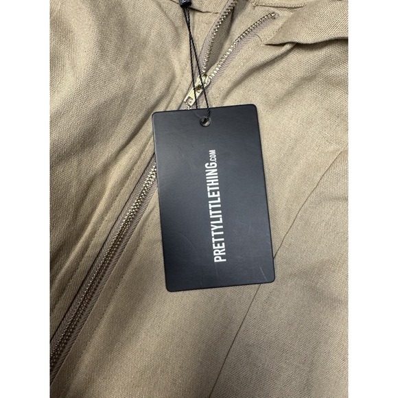 Stone Linen Draped Bardot Corset US Size 4 Scandinavian Minimalist Old Money - Picture 6 of 7